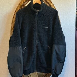 Filson black Sherpa Fleece Zip-Up Jacket